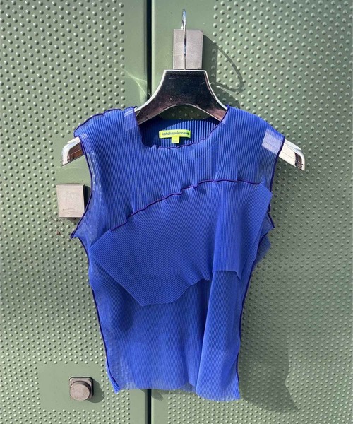 kotohayokozawa(コトハヨコザワ)の「【kotohayokozawa/コトハヨコザワ】GHOST TODO TOP *SLEEVELESS +INNER(タンクトップ・レディース・ブルー/ブラック/ホワイト/ライトブルー・FREE)」の5枚目の写真