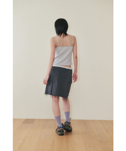 PLZPROJECT(プリーズプロジェクト)の「LAYERED CARGO SKIRT, CHARCOAL(スカート・レディース・その他・MEDIUM/SMALL)」の3枚目の写真