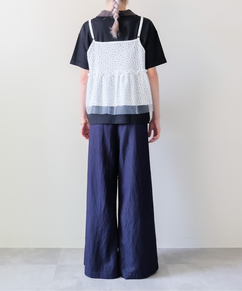 DOLLUPOOPS(ドールアップウップス)の「Floral Thermal Ribbon Camisole(フラワーサーマルリボンキャミソール)(キャミソール・レディース・グレー/ブラック/オフホワイト・FREE)」の14枚目の写真