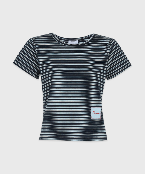 MICANE(ミケーネ)の「ラビンストライプミニマルTシャツ(Tシャツ/カットソー・レディース・ネイビー・SMALL/MEDIUM/LARGE/X-LARGE)」の6枚目の写真