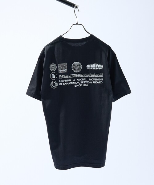 THE NORTH FACE(ザノースフェイス)の「【THE NORTH FACE / ザ・ノース・フェイス】FD GLOBE GRID COTTON TEE /FDグローブグリッドコットンTシャツ / 半袖Tシャツ / ユニセックス(Tシャツ/カットソー・メンズ・ホワイト/ネイビー/ブラック・M/L)」の2枚目の写真