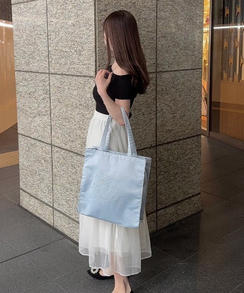 サテンラインストーントートバッグ（トートバッグ）｜Maison de FLEUR
