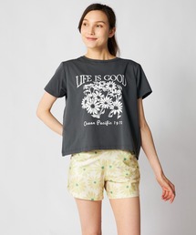 Ocean Pacific（オーシャンパシフィック）の「【OP:オーピー】レディースバックスリットラッシュTシャツ付き水着4点セット　花柄（水着）」