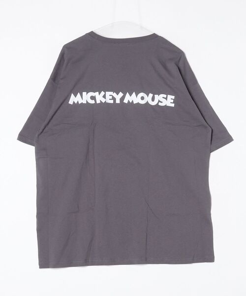 MICKEY MOUSE(ミッキーマウス)の「MICKEY MOUSE ミッキーBIG T 半袖(Tシャツ/カットソー・メンズ・チャコールグレー/ベージュ/ダークグリーン/ホワイト系その他/杢グレー/オフホワイト/ネイビー/チャコール・M/XL/L)」の9枚目の写真