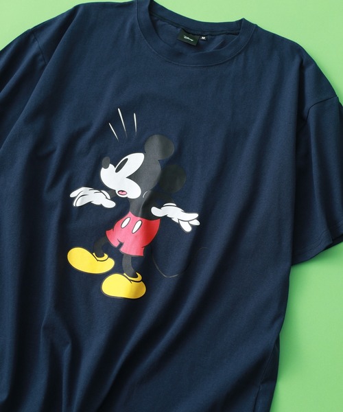MICKEY MOUSE(ミッキーマウス)の「MICKEY MOUSE ミッキーBIG T 半袖(Tシャツ/カットソー・メンズ・チャコールグレー/ベージュ/ダークグリーン/ホワイト系その他/杢グレー/オフホワイト/ネイビー/チャコール・M/XL/L)」の8枚目の写真