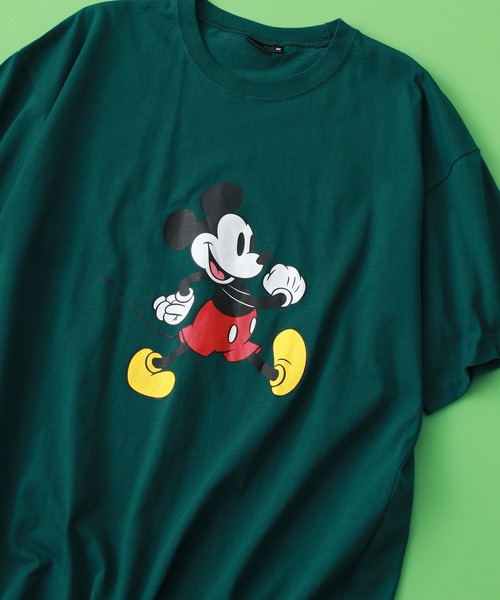 MICKEY MOUSE(ミッキーマウス)の「MICKEY MOUSE ミッキーBIG T 半袖(Tシャツ/カットソー・メンズ・チャコールグレー/ベージュ/ダークグリーン/ホワイト系その他/杢グレー/オフホワイト/ネイビー/チャコール・M/XL/L)」の7枚目の写真