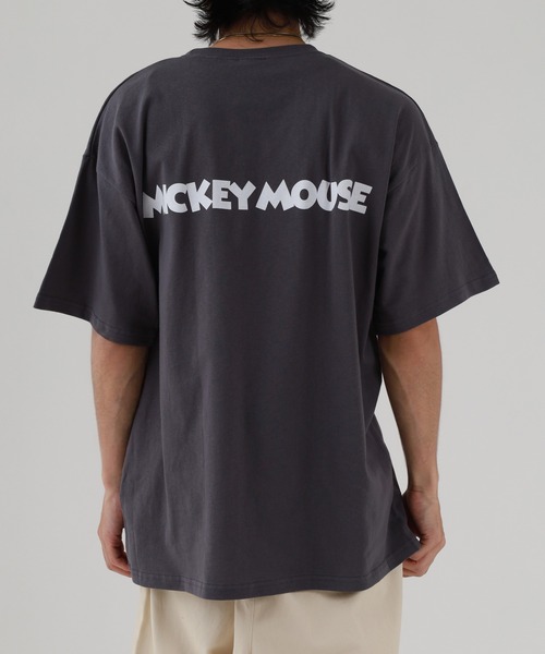 MICKEY MOUSE(ミッキーマウス)の「MICKEY MOUSE ミッキーBIG T 半袖(Tシャツ/カットソー・メンズ・チャコールグレー/ベージュ/ダークグリーン/ホワイト系その他/杢グレー/オフホワイト/ネイビー/チャコール・M/XL/L)」の15枚目の写真