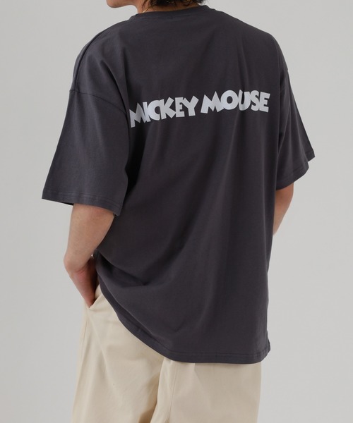 MICKEY MOUSE(ミッキーマウス)の「MICKEY MOUSE ミッキーBIG T 半袖(Tシャツ/カットソー・メンズ・チャコールグレー/ベージュ/ダークグリーン/ホワイト系その他/杢グレー/オフホワイト/ネイビー/チャコール・M/XL/L)」の16枚目の写真