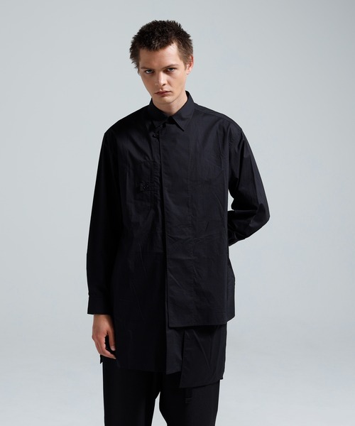 Y-3(ワイスリー)の「Y-3 ADAPTIVE COTTON SHIRT(シャツ/ブラウス・メンズ・ブラック・LARGE/MEDIUM/SMALL/X-SMALL)」の1枚目の写真