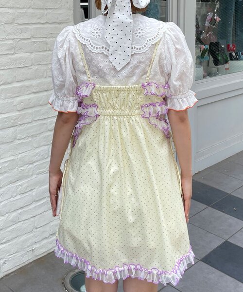 HELLO.SANFRANCISCO(ハローサンフランシスコ)の「【HELLO.SANFRANCISCO/ハローサンフランシスコ】ドット柄レースキャミチュニック(チュニック・レディース・イエロー/ブルー・ONE SIZE)」の19枚目の写真