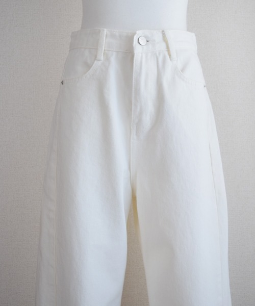 Marient(マリエント)の「サイドカットワークデニムパンツ(デニムパンツ・レディース・ホワイト・S)」の6枚目の写真