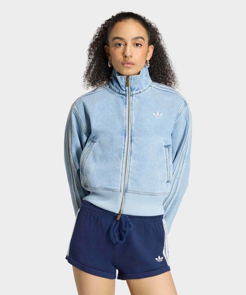 adidas(アディダス)の「ファイヤーバード デニム トラックトップ / ジャージ / アディダスオリジナルス adidas Originals(デニムジャケット・レディース・ブルー・MEDIUM/LARGE/SMALL/X-LARGE/X-SMALL)」の2枚目の写真