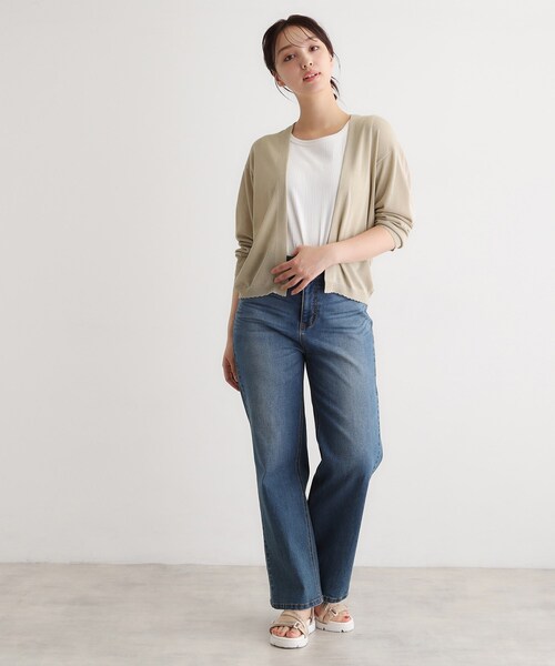 LAURA ASHLEY(ローラアシュレイ)の「【UVカット】トッパーカーディガン(カーディガン/ボレロ・レディース・ライトグレー/ブラウン系・40/38)」の4枚目の写真