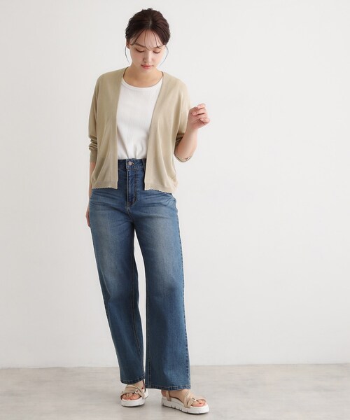 LAURA ASHLEY(ローラアシュレイ)の「【UVカット】トッパーカーディガン(カーディガン/ボレロ・レディース・ライトグレー/ブラウン系・40/38)」の5枚目の写真