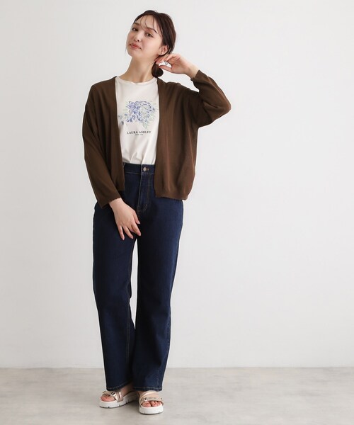 LAURA ASHLEY(ローラアシュレイ)の「【UVカット】トッパーカーディガン(カーディガン/ボレロ・レディース・ライトグレー/ブラウン系・40/38)」の8枚目の写真