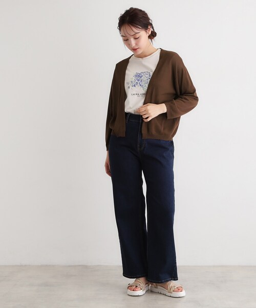 LAURA ASHLEY(ローラアシュレイ)の「【UVカット】トッパーカーディガン(カーディガン/ボレロ・レディース・ライトグレー/ブラウン系・40/38)」の9枚目の写真