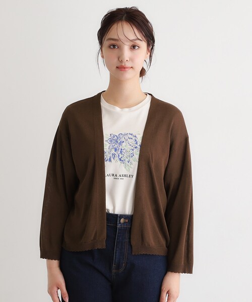 LAURA ASHLEY(ローラアシュレイ)の「【UVカット】トッパーカーディガン(カーディガン/ボレロ・レディース・ライトグレー/ブラウン系・40/38)」の11枚目の写真
