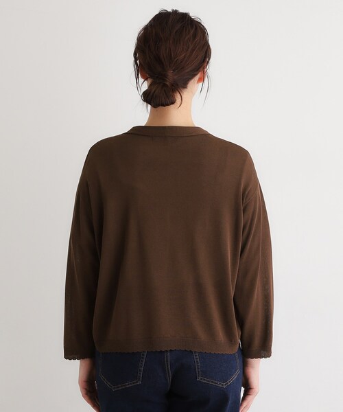 LAURA ASHLEY(ローラアシュレイ)の「【UVカット】トッパーカーディガン(カーディガン/ボレロ・レディース・ライトグレー/ブラウン系・40/38)」の13枚目の写真