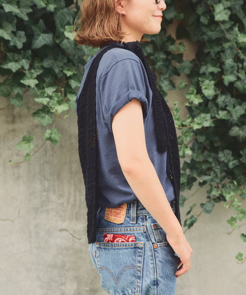 Spick & Span（スピックアンドスパン）の「a&m かぎ針ニットラップスカート（スカート・レディース・ブラック/ホワイト・FREE）」の18枚目の写真