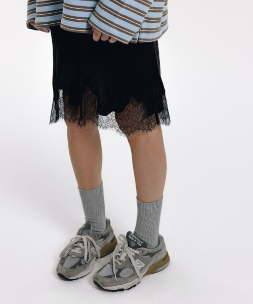 haag(ヘイグ)の「a cutting-line skirt (black)(スカート・レディース・その他・FREE)」の1枚目の写真