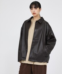 FORTUNA HOMME（フォルトゥナオム）の「【FORTUNA /フォルトゥナ】ECOレザーコーチジャケット / ユニセックス / FHJK-0262（ブルゾン）」