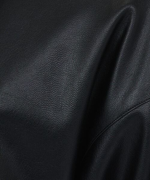 FORTUNA HOMME(フォルトゥナオム)の「【FORTUNA /フォルトゥナ】ECOレザーコーチジャケット / ユニセックス / FHJK-0262(ブルゾン・メンズ・ブラック/ダークブラウン・M/L)」の7枚目の写真