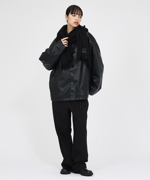 FORTUNA HOMME(フォルトゥナオム)の「【FORTUNA /フォルトゥナ】ECOレザーコーチジャケット / ユニセックス / FHJK-0262(ブルゾン・メンズ・ブラック/ダークブラウン・M/L)」の18枚目の写真