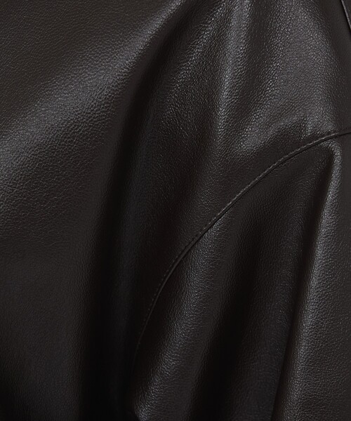 FORTUNA HOMME(フォルトゥナオム)の「【FORTUNA /フォルトゥナ】ECOレザーコーチジャケット / ユニセックス / FHJK-0262(ブルゾン・メンズ・ブラック/ダークブラウン・M/L)」の21枚目の写真