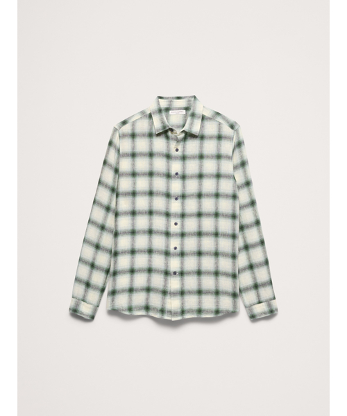 Banana Republic（バナナリパブリック）の「LS ST PLAID LINEN-COTTON SHIRT（シャツ/ブラウス・メンズ・グリーン/ベージュ・S/M/L/XL）」の5枚目の写真