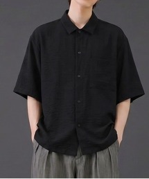 リネンタッチ 半袖ルーズシャツ