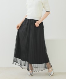 2026春夏新作 アシメシフォンプリーツスカート