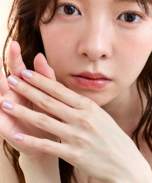 Jolie Toujours(ジョリトゥジュール)の「【金属アレルギー軽減】〈SV925〉ベネチアンチェーン2連リング(リング・レディース・シルバー・FREE)」の7枚目の写真
