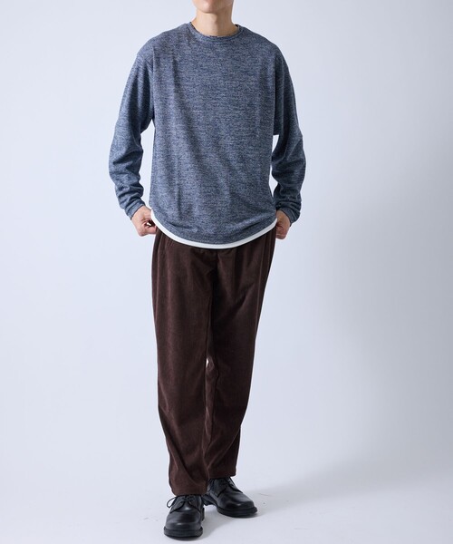 j.n.r.d(ジェー・エヌ・アール・ディー)の「撚り杢鹿の子プルオーバー(Tシャツ/カットソー・メンズ・ネイビー/グレー/ベージュ・S/LL)」の13枚目の写真