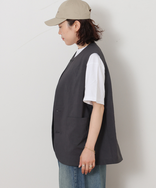 JOURNAL STANDARD LUXE(ジャーナルスタンダード ラックス)の「《追加2》トロピカルベスト(その他アウター・レディース・チャコールグレー/ブラック・FREE)」の8枚目の写真