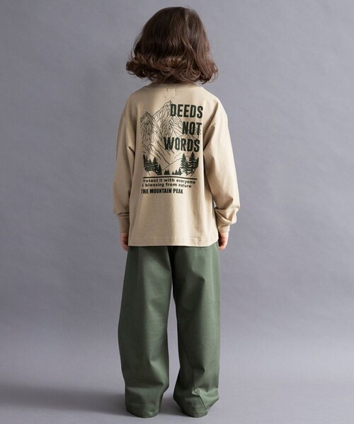 BRANSHES(ブランシェス)の「【WEB限定/DRC】ストレッチツイルワイドストレートパンツ(その他パンツ・キッズ・ベージュ/チャコールグレー/カーキ・110/120/130/150/100/160/140)」の19枚目の写真