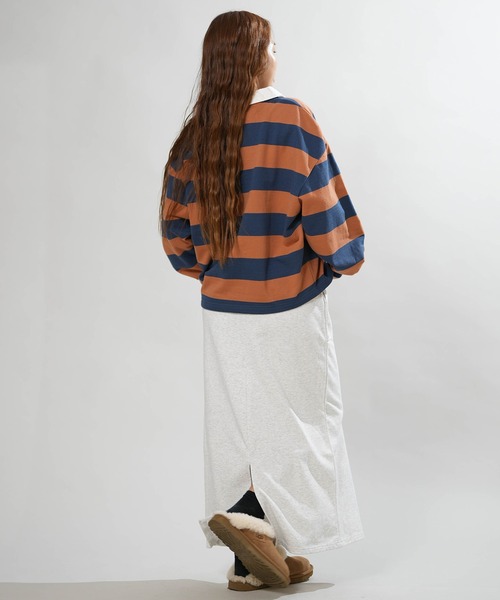 RVCA(ルーカ)の「RVCA/ルーカ ラガーシャツ BG044006(Tシャツ/カットソー・レディース・レッド/ブラウン/グリーン・M)」の15枚目の写真