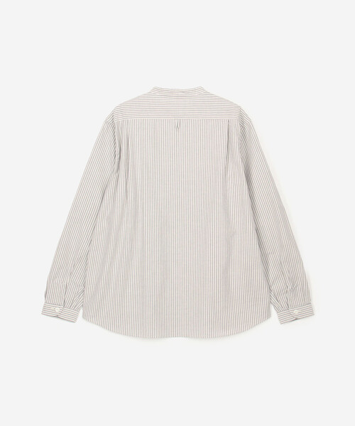 DANTON(ダントン)の「DANTON | オックスフォード バンドカラーシャツ STRIPE MEN(シャツ/ブラウス・メンズ・ブルー系その他5・44/40/42)」の3枚目の写真