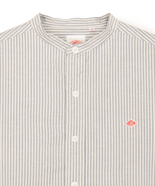 DANTON(ダントン)の「DANTON | オックスフォード バンドカラーシャツ STRIPE MEN(シャツ/ブラウス・メンズ・ブルー系その他5・44/40/42)」の4枚目の写真