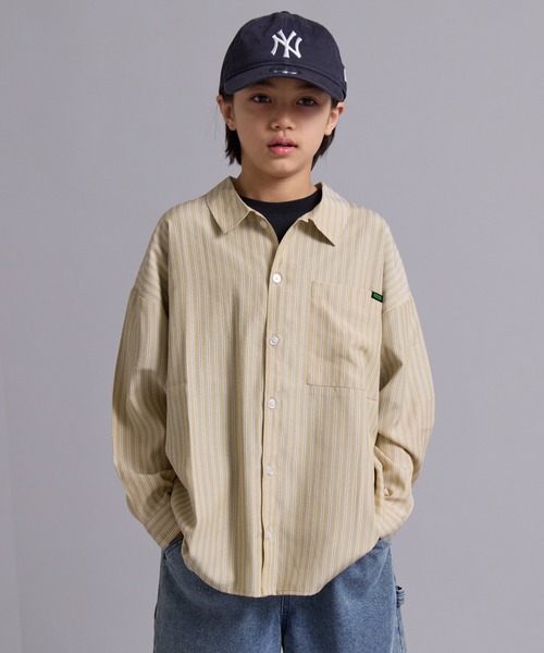 PAIRMANON STREET（ペアマノンストリート）の「【90-160cm】アソート 柄 長袖 シャツ 【PAIRMANON STREET】（シャツ/ブラウス・キッズ・ブラウン/ブルー/ベージュ/ネイビー/ブラック・160/150/130/140/110/120/100/90）」の4枚目の写真
