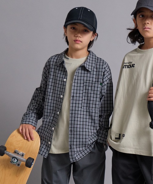 PAIRMANON STREET（ペアマノンストリート）の「【90-160cm】アソート 柄 長袖 シャツ 【PAIRMANON STREET】（シャツ/ブラウス・キッズ・ブラウン/ブルー/ベージュ/ネイビー/ブラック・160/150/130/140/110/120/100/90）」の9枚目の写真