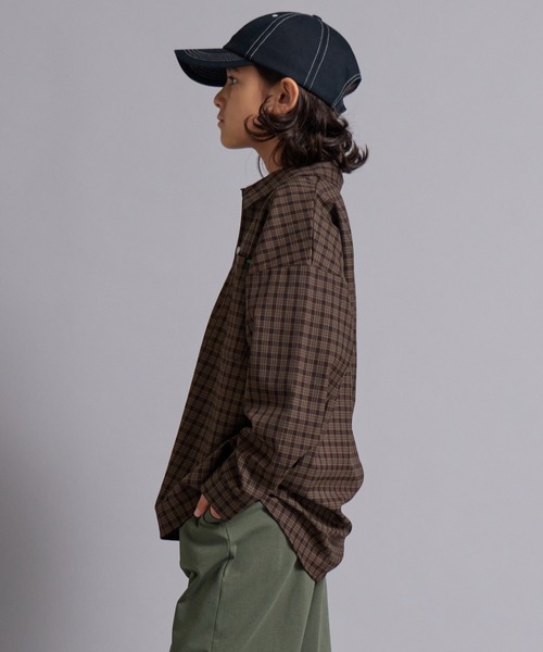 PAIRMANON STREET（ペアマノンストリート）の「【90-160cm】アソート 柄 長袖 シャツ 【PAIRMANON STREET】（シャツ/ブラウス・キッズ・ブラウン/ブルー/ベージュ/ネイビー/ブラック・160/150/130/140/110/120/100/90）」の10枚目の写真