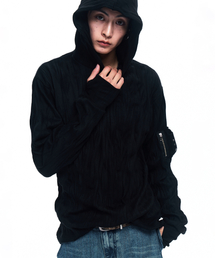 RSSC（アールエスエスシー）の「CRINKLE HOODIE LONG SLEEVE - BLACK（パーカー）」