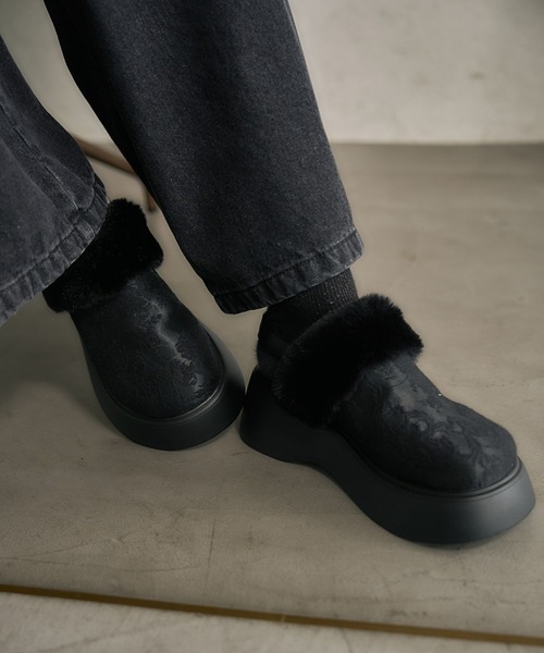 HARE(ハレ)の「ジャガードデザインボリュームサボ(HARE)(その他シューズ・レディース・ブラック系その他・MEDIUM/LARGE)」の1枚目の写真