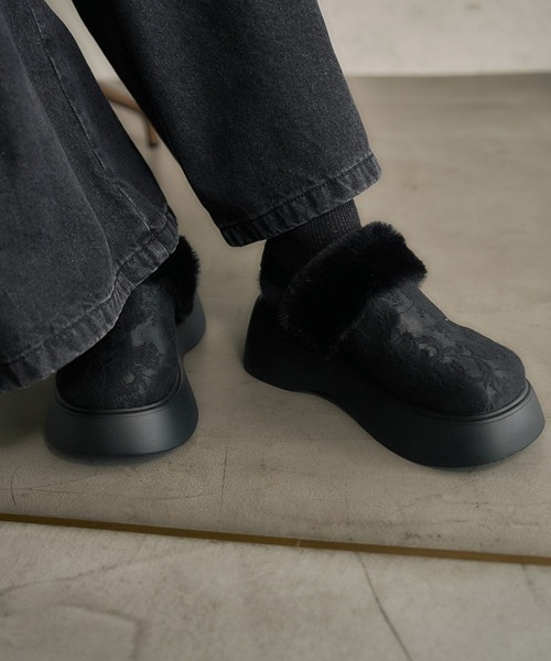 HARE(ハレ)の「ジャガードデザインボリュームサボ(HARE)(その他シューズ・レディース・ブラック系その他・MEDIUM/LARGE)」の3枚目の写真