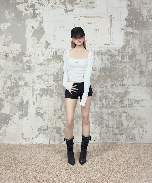 ETRE AU SOMMET（エトレオソメ）の「Ankle Wedge Heel Boots (Black)（ブーツ・レディース・ダークブラウン/ブラック・23cm/24cm/25cm/26cm）」の6枚目の写真