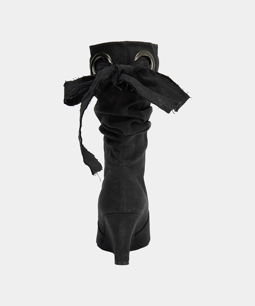 ETRE AU SOMMET（エトレオソメ）の「Ankle Wedge Heel Boots (Black)（ブーツ・レディース・ダークブラウン/ブラック・23cm/24cm/25cm/26cm）」の9枚目の写真