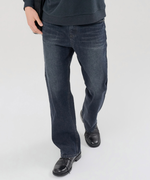 CHASECULT(チェイスカルト)の「メンズ Dトーンウォッシュ ワイドデニム-FERK2316B04(デニムパンツ・メンズ・ネイビー・70/76/82/86/92)」の3枚目の写真