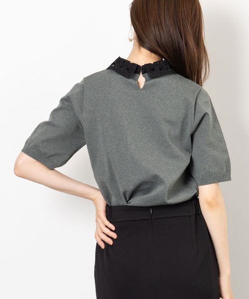 MAISONCOMFY (メゾンコンフィ)の「【セレモニーにも最適上品ニット】レース衿が品の良い可愛らしさを演出(ニット/セーター・レディース・ブラウン/グレー/アイボリー・FREE)」の22枚目の写真
