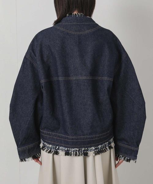 Gready Brilliant(グレディブリリアン)の「ツィードコンビデニムジャケット(デニムジャケット・レディース・インディゴブルー・FREE)」の19枚目の写真