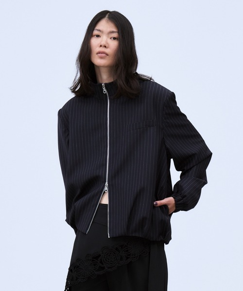 THINGS THAT MATTER（シングス ザット マター）の「HOOD LAYERED BLOUSON / フードレイヤードブルゾン（ブルゾン・レディース・グレー/ネイビー・FREE）」の10枚目の写真